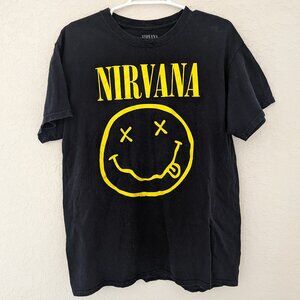 Nirvana T Shirt Band Graphic Vintage Inspired Size L